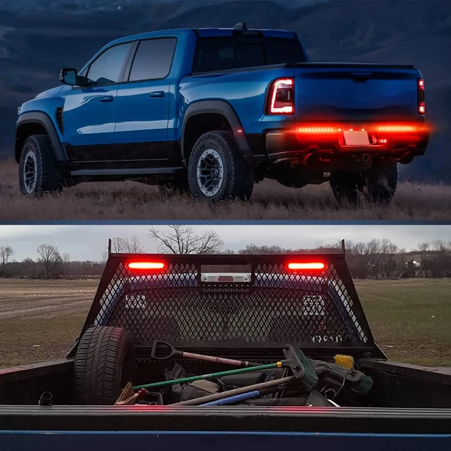 10 Inch 15 LEDs Red Trailer Light Bar (Pair)