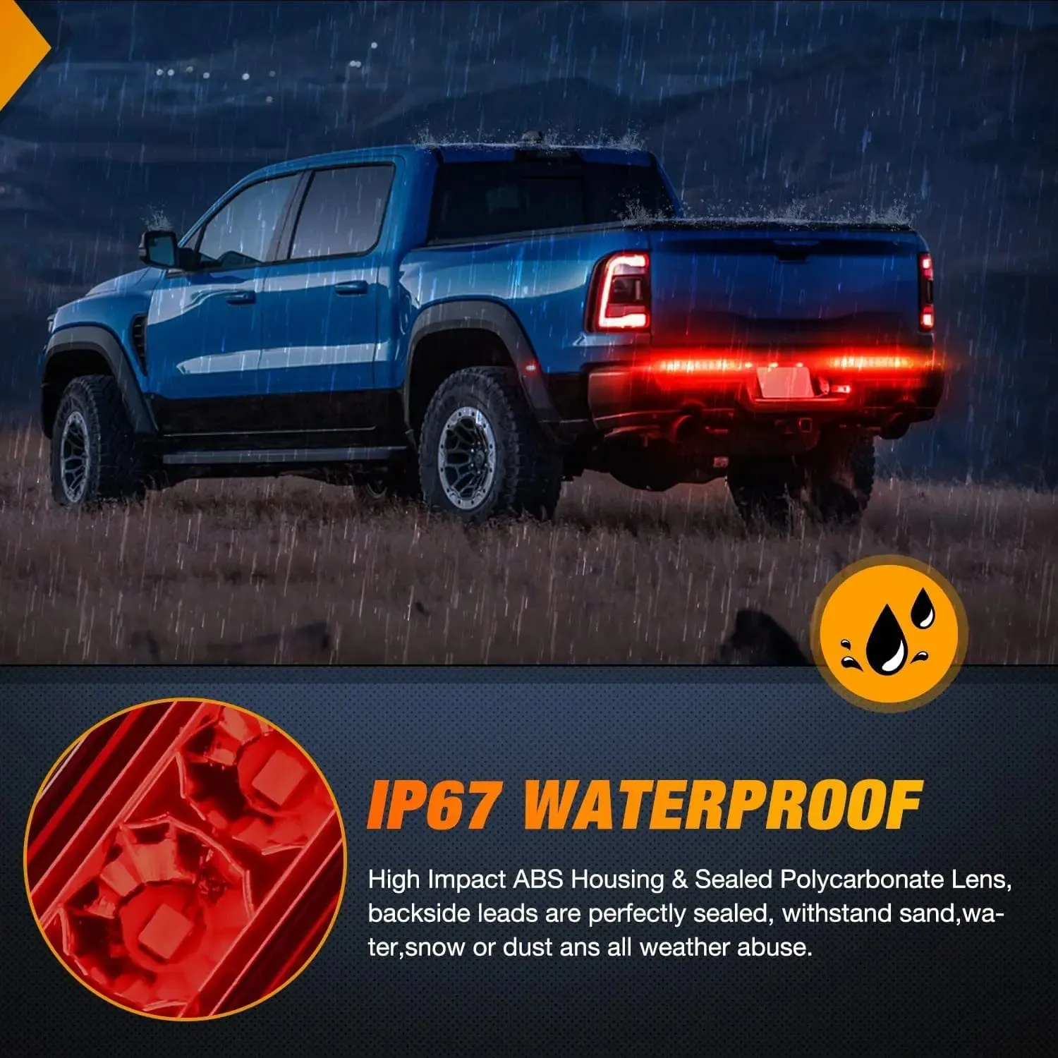 10 Inch 15 LEDs Red Trailer Light Bar (Pair)