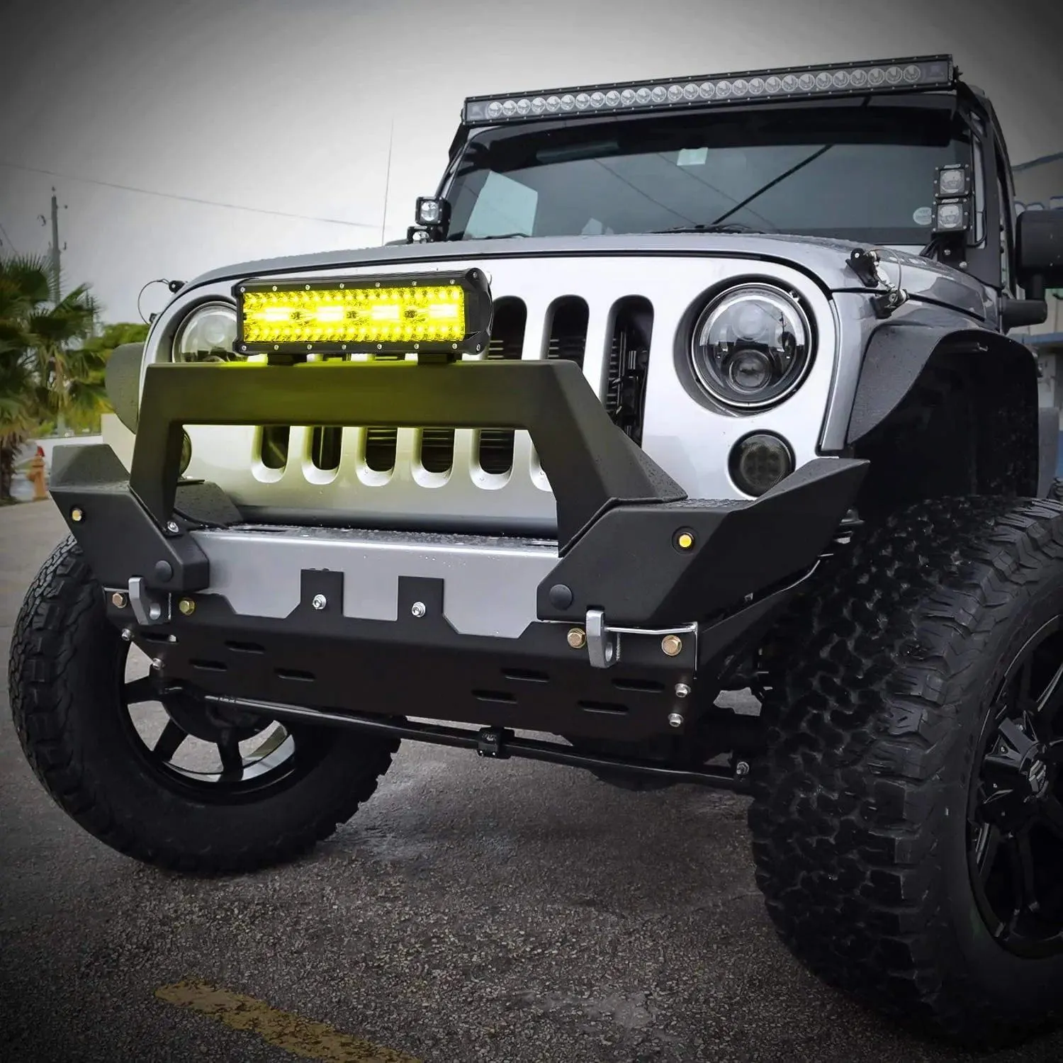 12 Inch 240W 30000LM Amber Triple Row Spot/Flood Led Light Bar