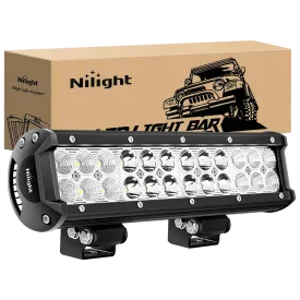 12 Inch 72W 5000LM Double Row Spot Flood Led Light Bar