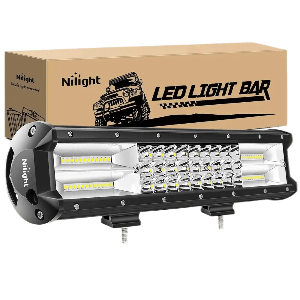 15 Inch 216W 21600LM Triple Row Spot Flood Led Light Bar