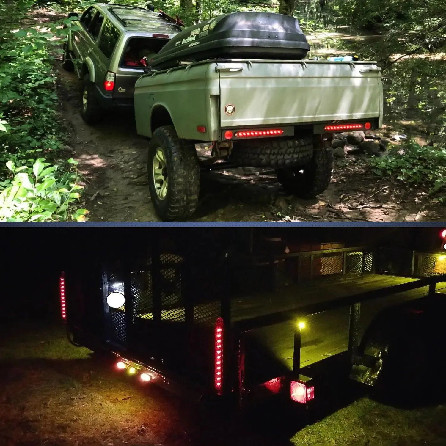 16 Inch 11 LEDs Red Trailer Light Bar (Pair)
