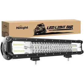 20 Inch 288W 28800LM Triple Row Spot Flood LED Light Bar