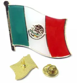 20 Pc Mexico Flag Lapel Pin Support Patriotic Enamel Badge Hat Tie Mexican Flag