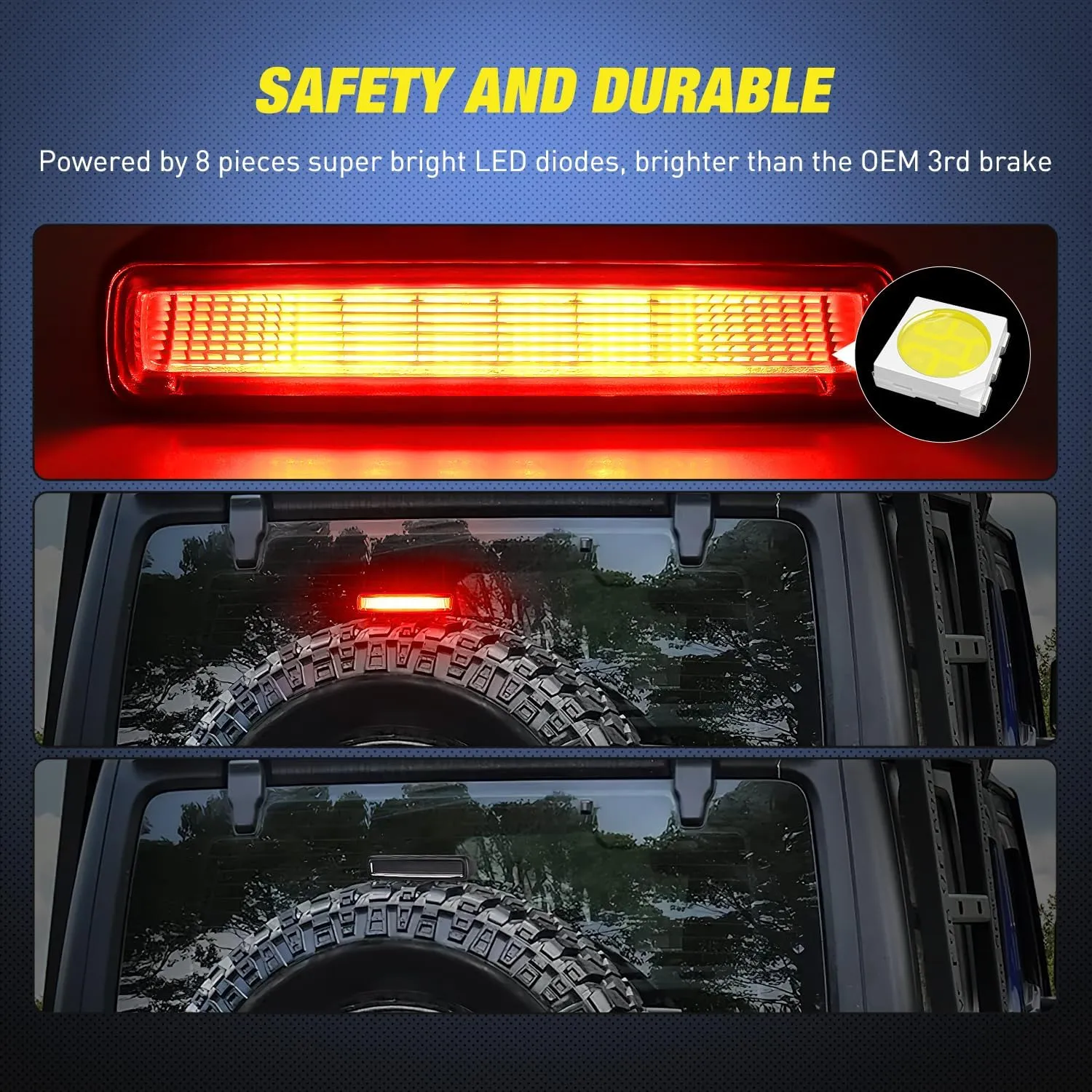 2018-2023 Jeep Wrangler JL Third Brake Light