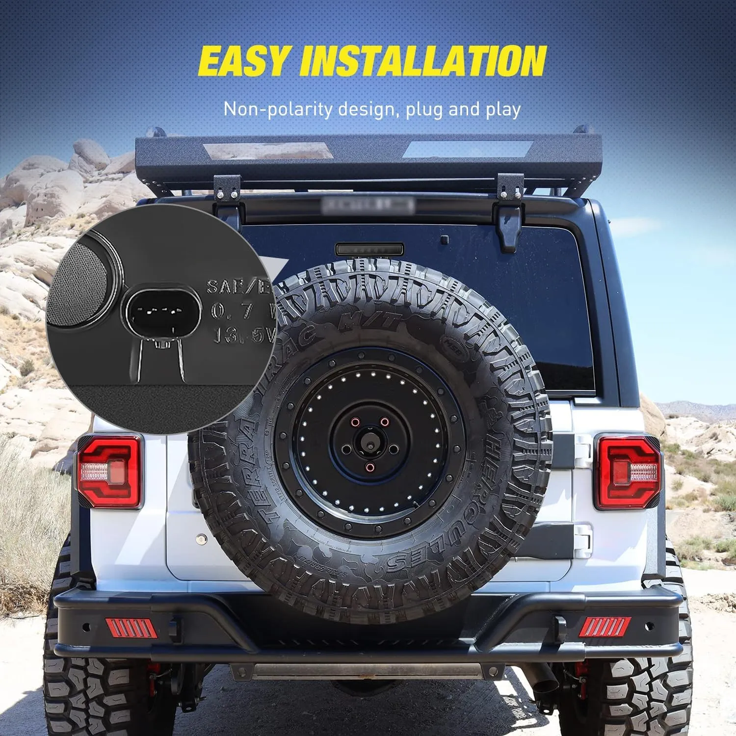 2018-2023 Jeep Wrangler JL Third Brake Light