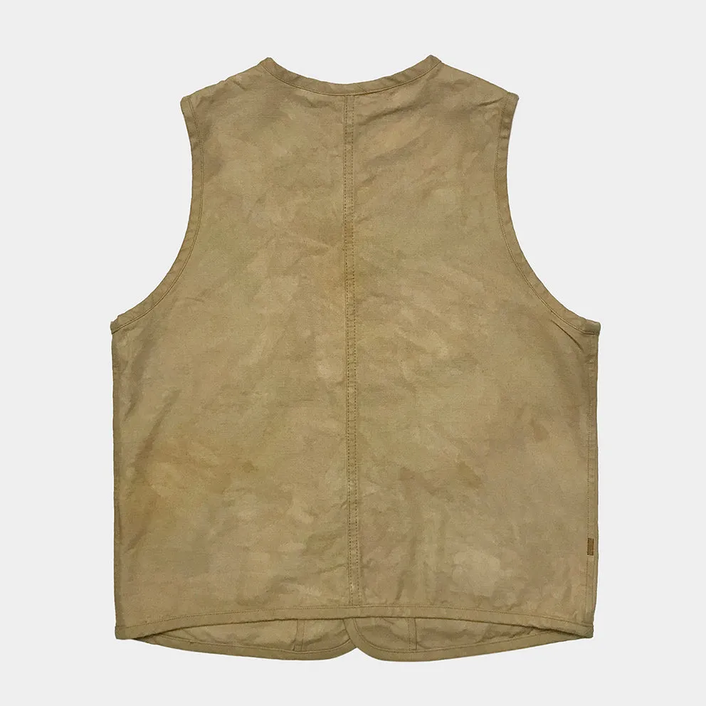 BZEN M.3193-SANCHEZ REGULAR FIT DOUBLE FRONT PANEL VEGGIE DYED CANVAS VEST-12.5OZ-E0 ANTIQUE BRONZE