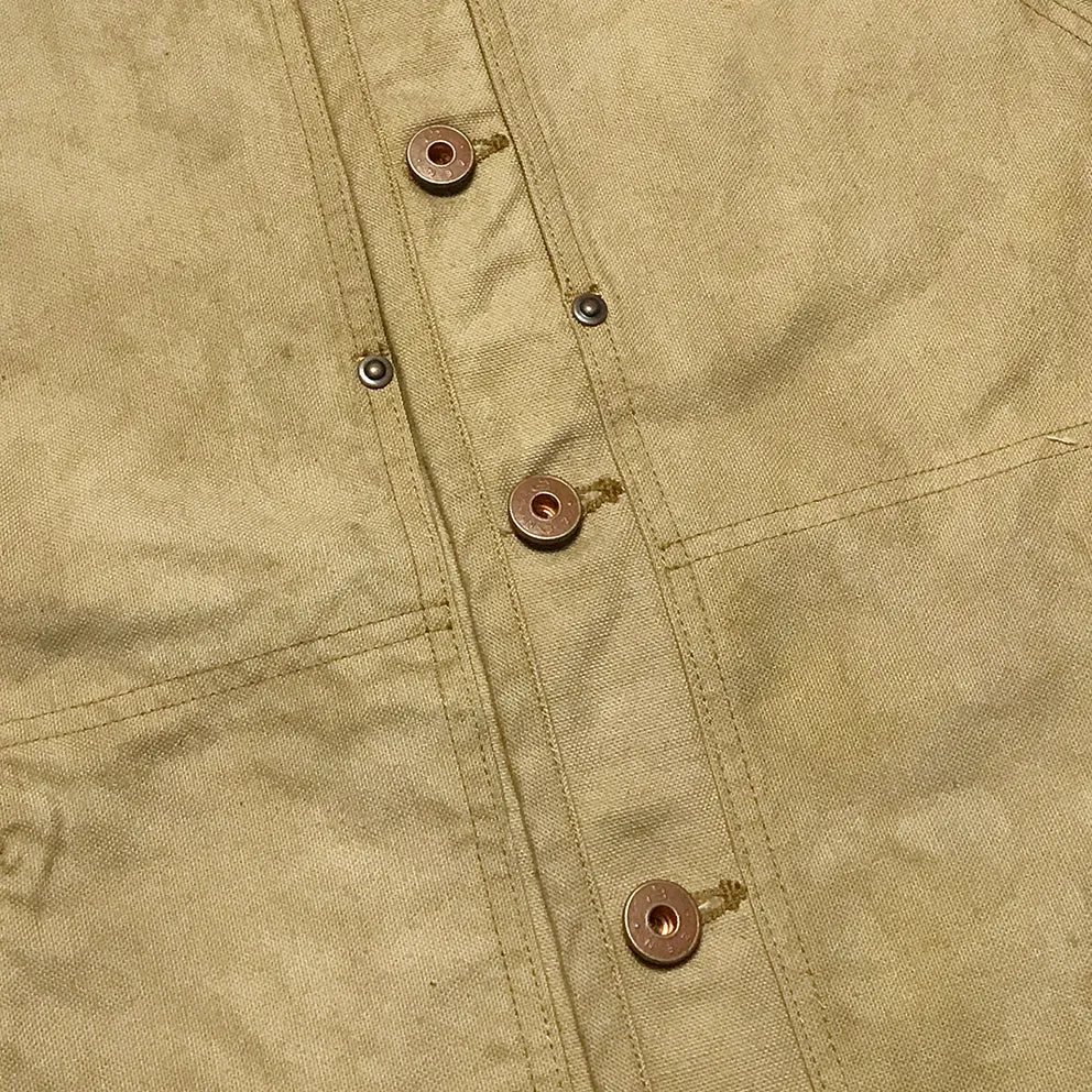 BZEN M.3193-SANCHEZ REGULAR FIT DOUBLE FRONT PANEL VEGGIE DYED CANVAS VEST-12.5OZ-E0 ANTIQUE BRONZE