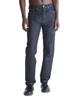 Calvin Klein Mens Straight fit Denim Jeans 36 / 30 Blue Solid Stretch