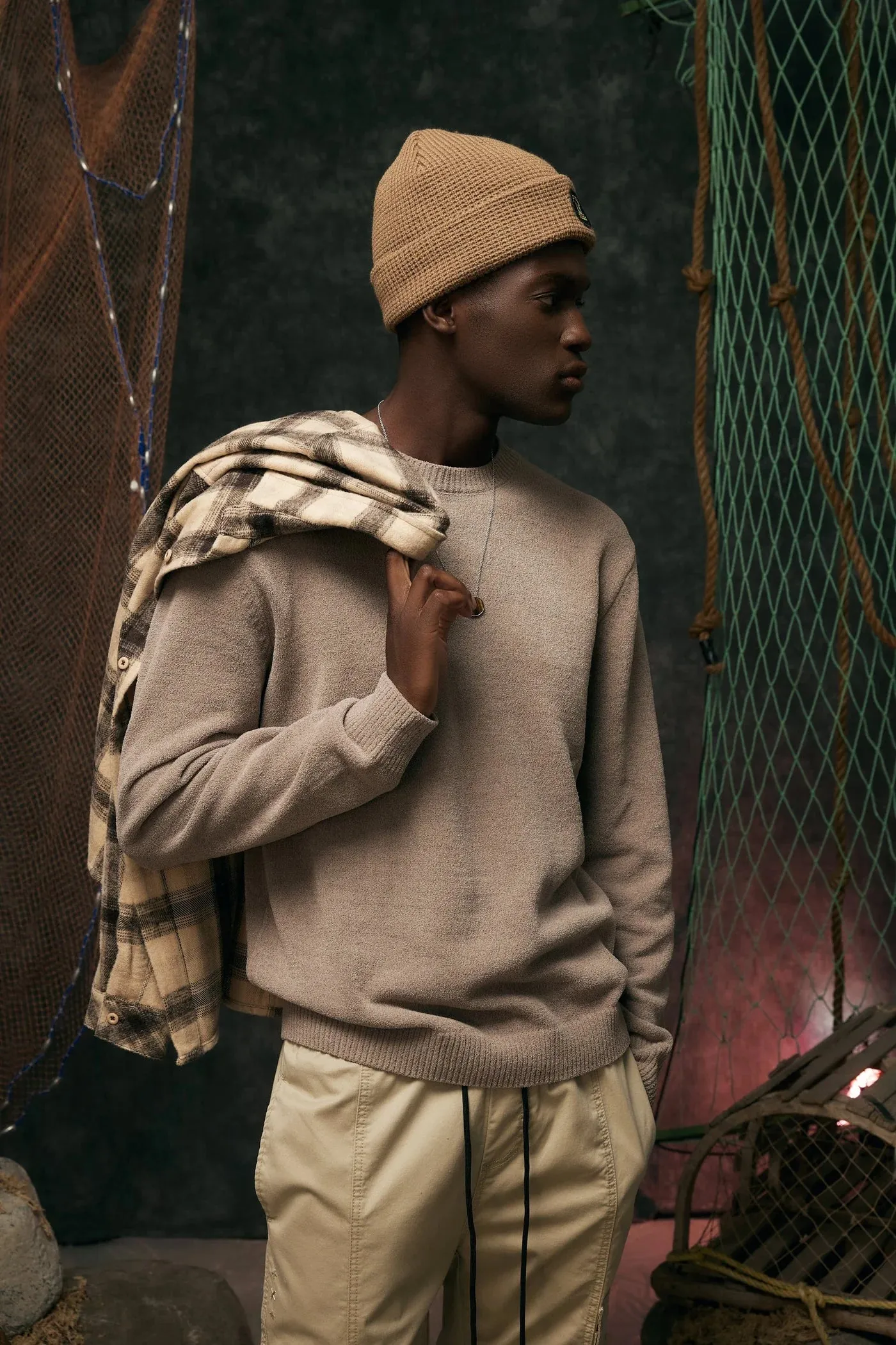 Cargo Combat Pants - Beige