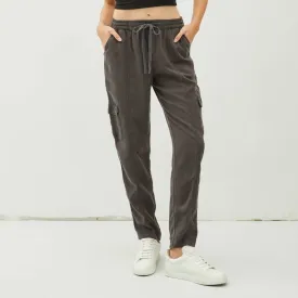 Charcoal Tencel Cargo Pants