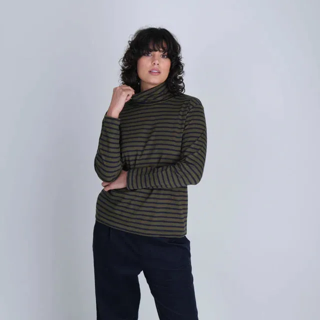 Classic Turtle Neck Sailor Top (Multiple Colors)