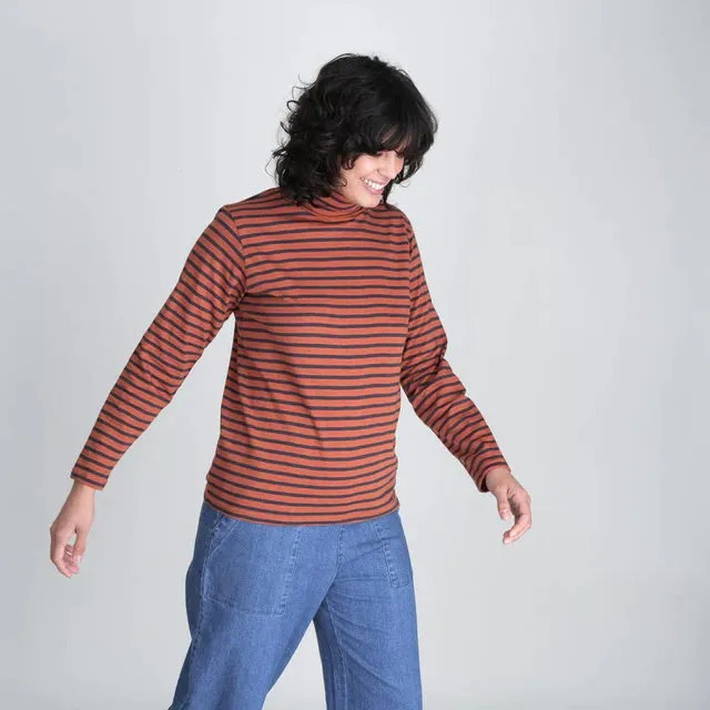 Classic Turtle Neck Sailor Top (Multiple Colors)