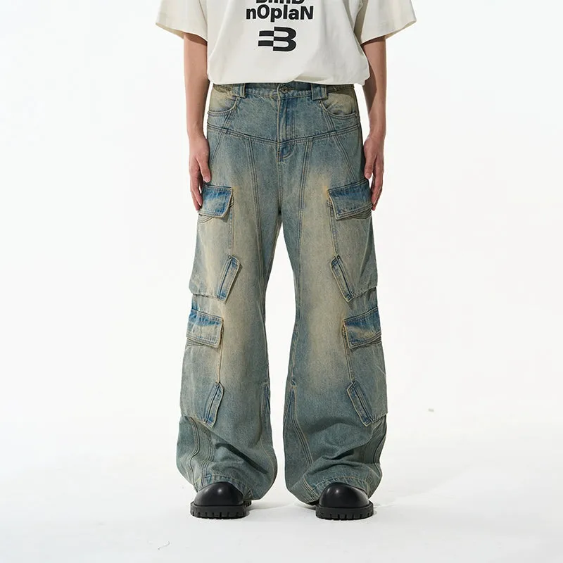 Denim Cargo Pants