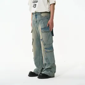 Denim Cargo Pants