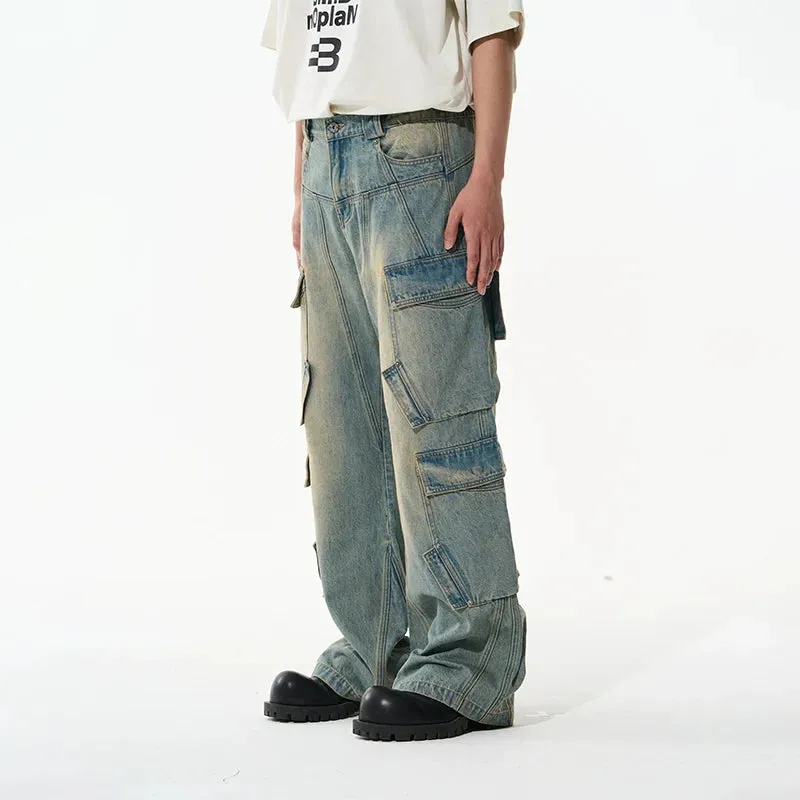 Denim Cargo Pants