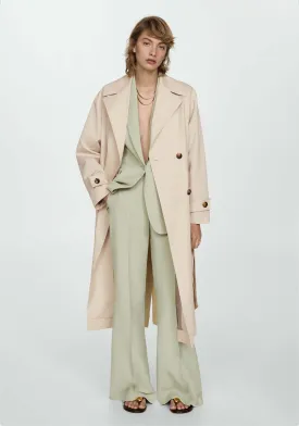 Double-button trench coat - Light Beige