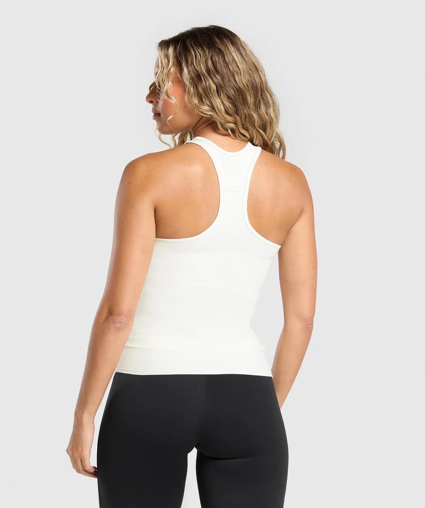 Gymshark Rest Day Luxe Racer Tank - Soft White
