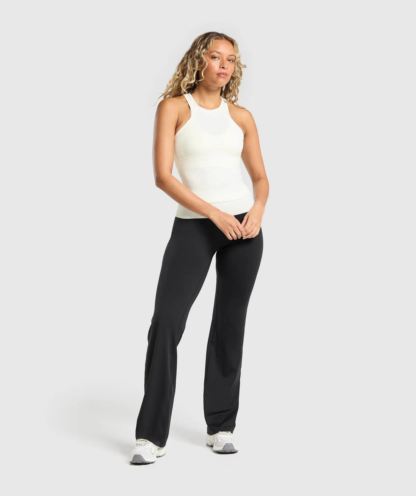 Gymshark Rest Day Luxe Racer Tank - Soft White