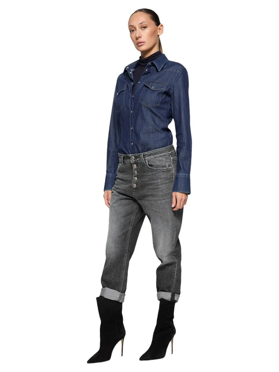 Jeans Koons nero in denim stretch