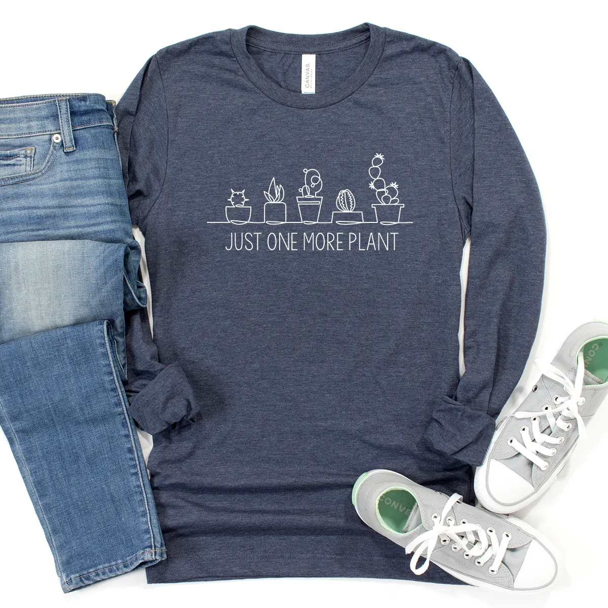 just one more plant long sleeve unisex tee