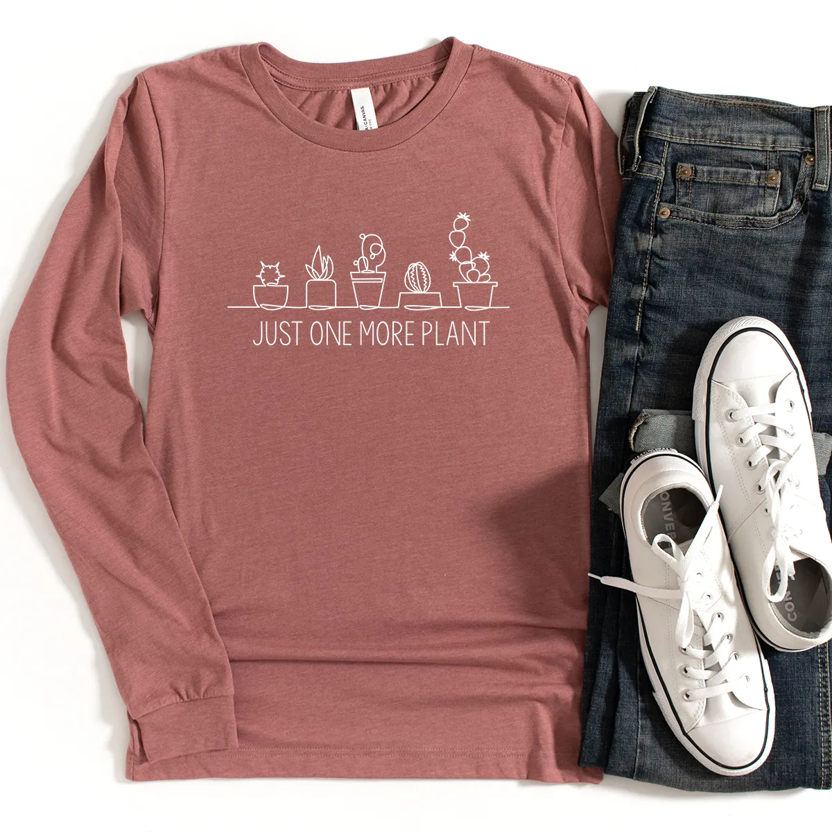 just one more plant long sleeve unisex tee