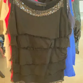 Layered Tank Top W/ Sequins Detail