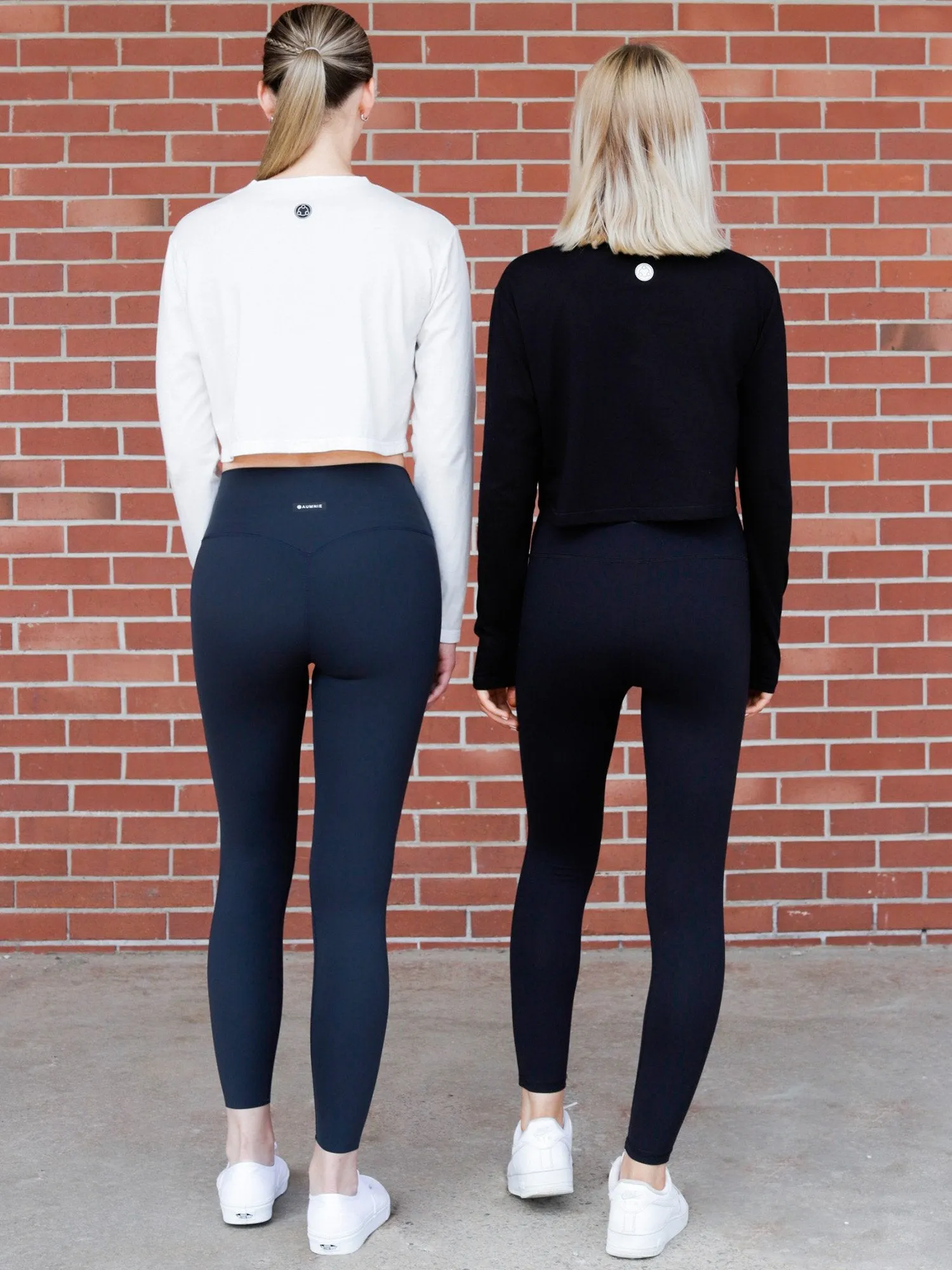 LONG SLEEVE COTTON CROP TOP, WHITE
