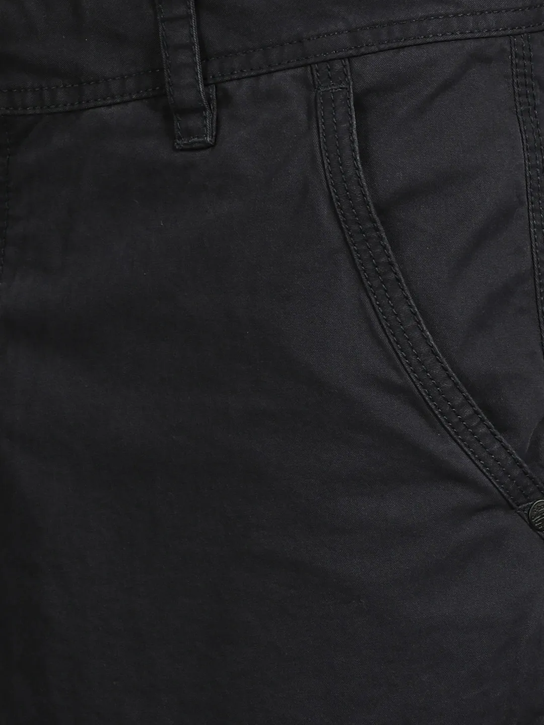 Navy Camo Printed Cargo Pants
