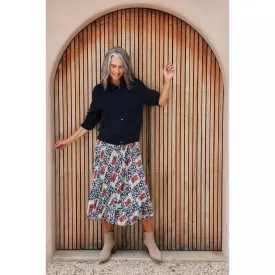 Olga De Polga Felix Pleated Skirt Navy