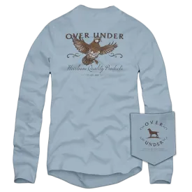 Over Under Long Sleeve Heirloom Quail T-Shirt in Skyride