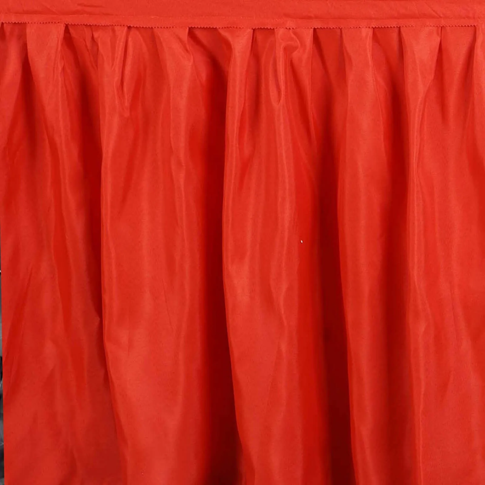 Polyester Table Skirt 21ft Red - Stylish Pleated Table Cover
