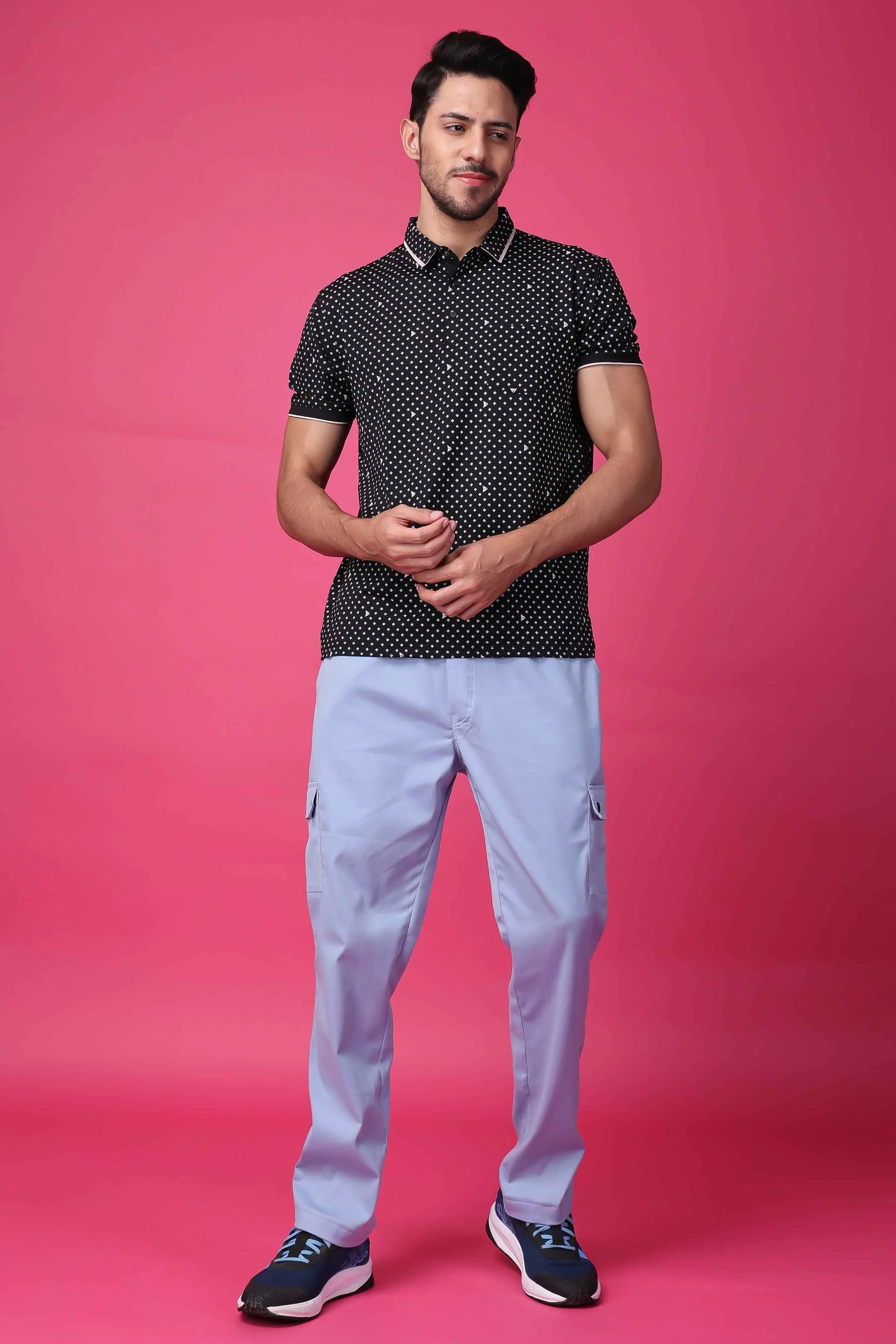 Powder Blue Stretch Cargo