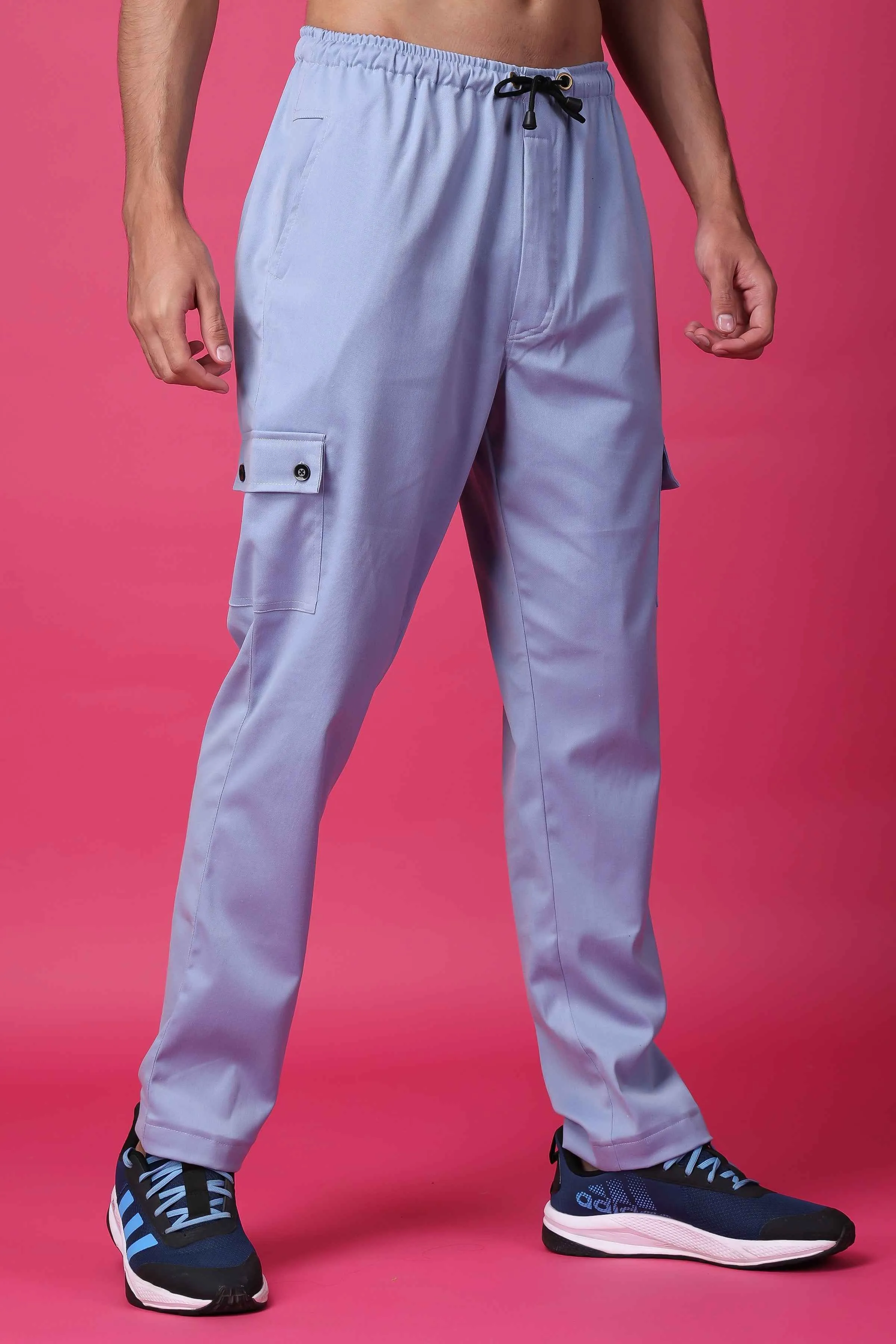 Powder Blue Stretch Cargo