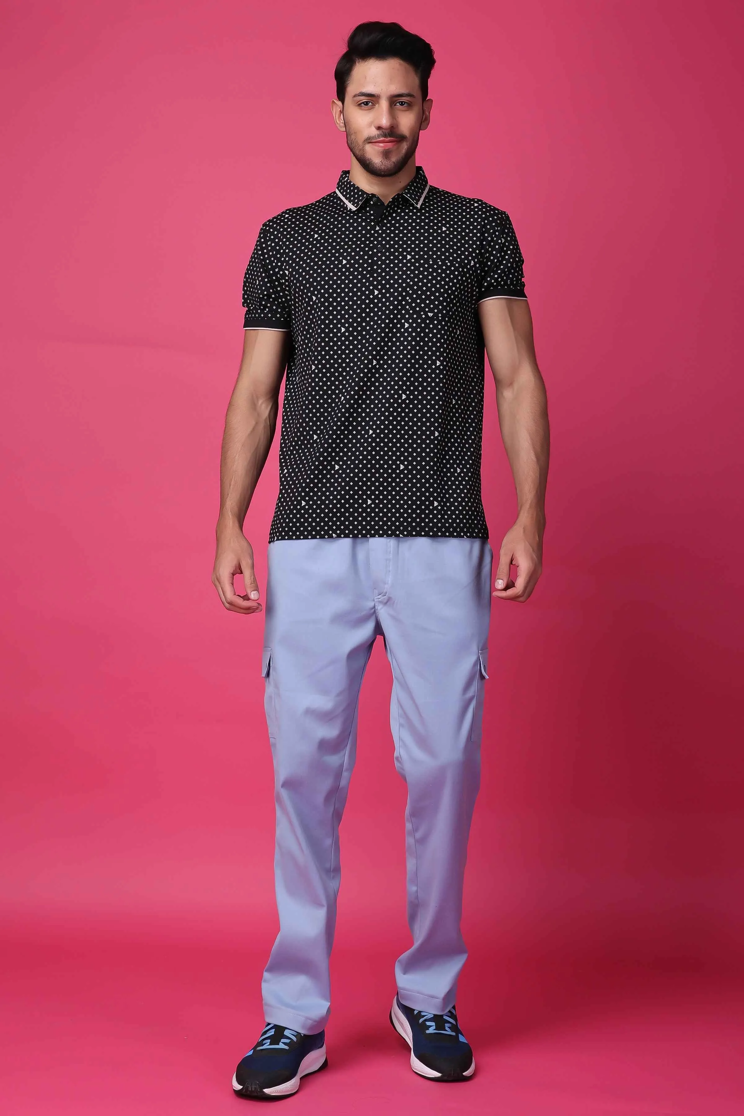 Powder Blue Stretch Cargo
