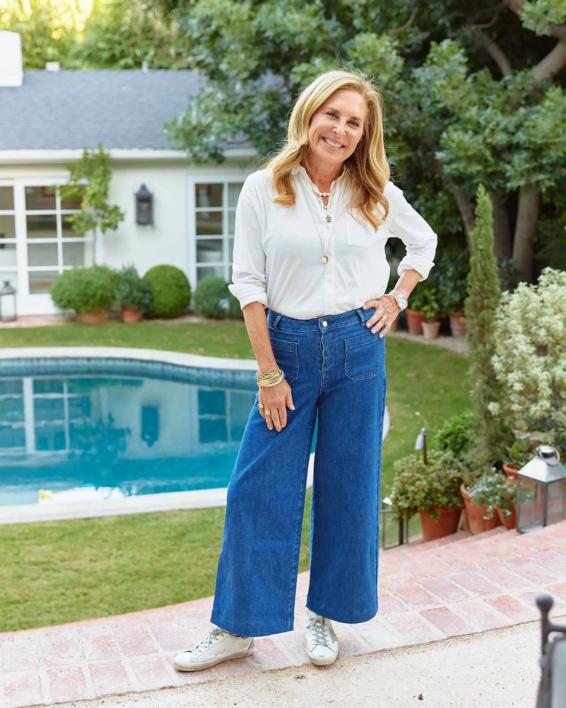 Sailor Cropped Wide Leg Jeans