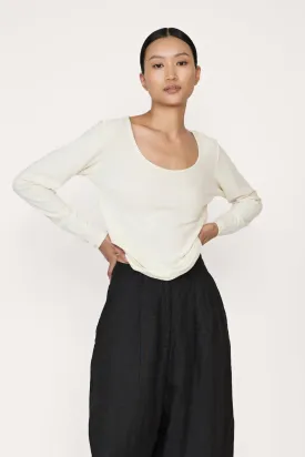 Scoop Long Sleeve - Ivory Scoop Long Sleeve - Ivory