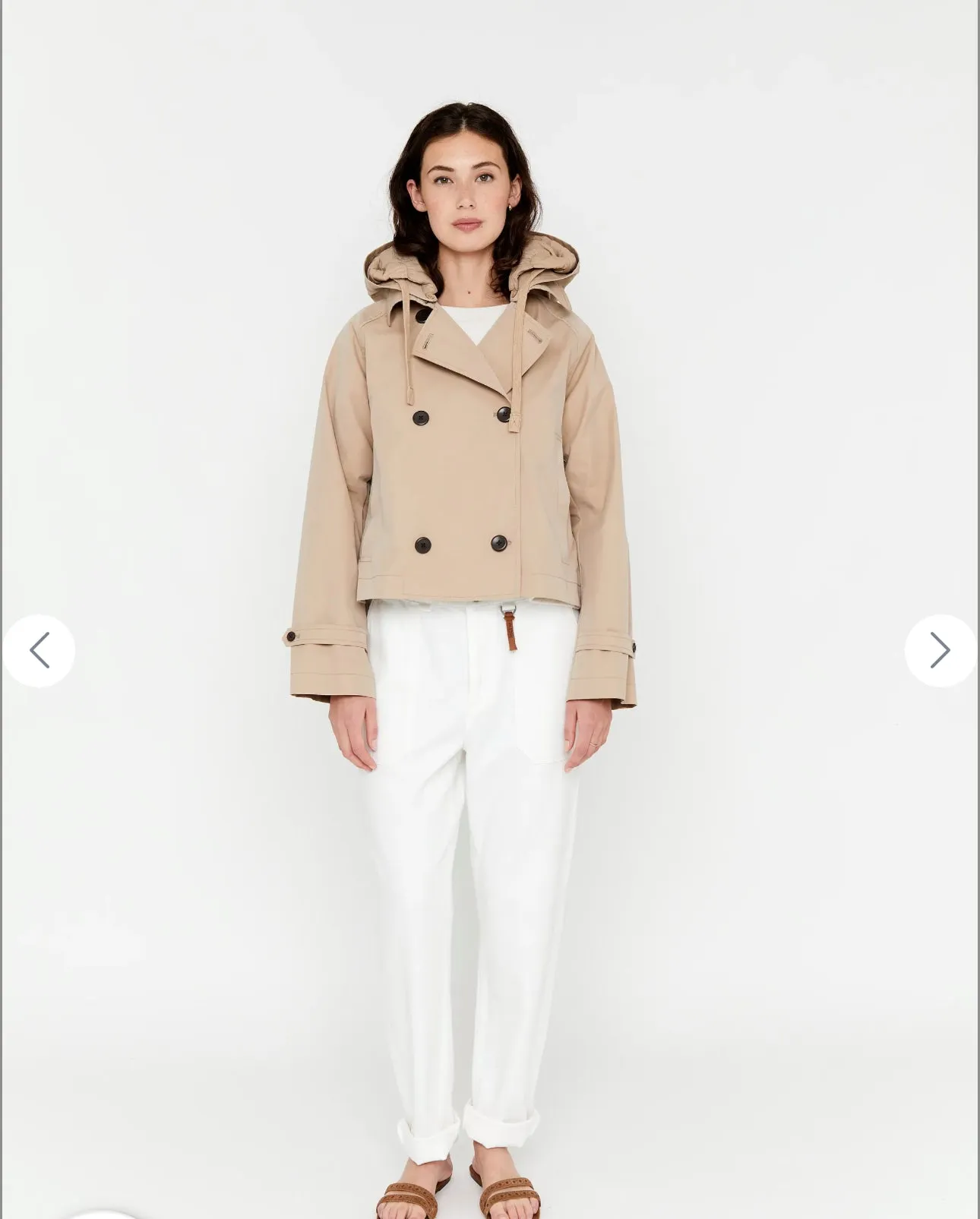 Short Trench with Removable Hood - Sand
