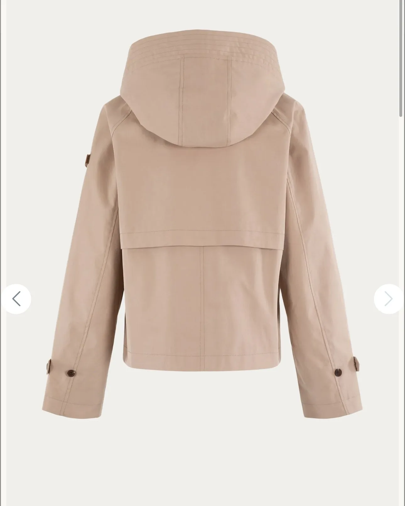 Short Trench with Removable Hood - Sand