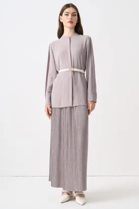 Single Tone Pleated Flared Skirt