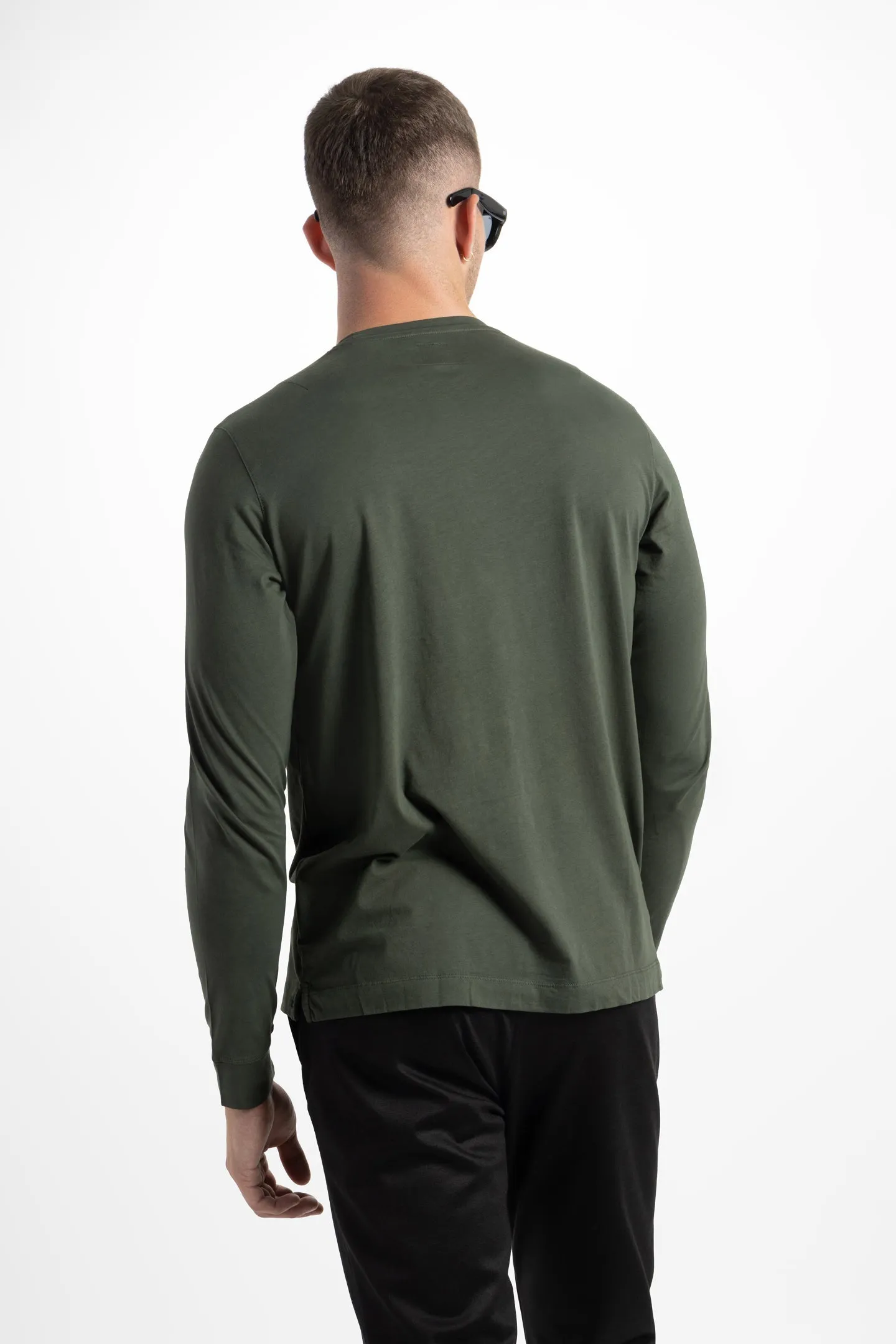 Soft Cloth Long Sleeve Malibu Crew Tee - Deep Depths