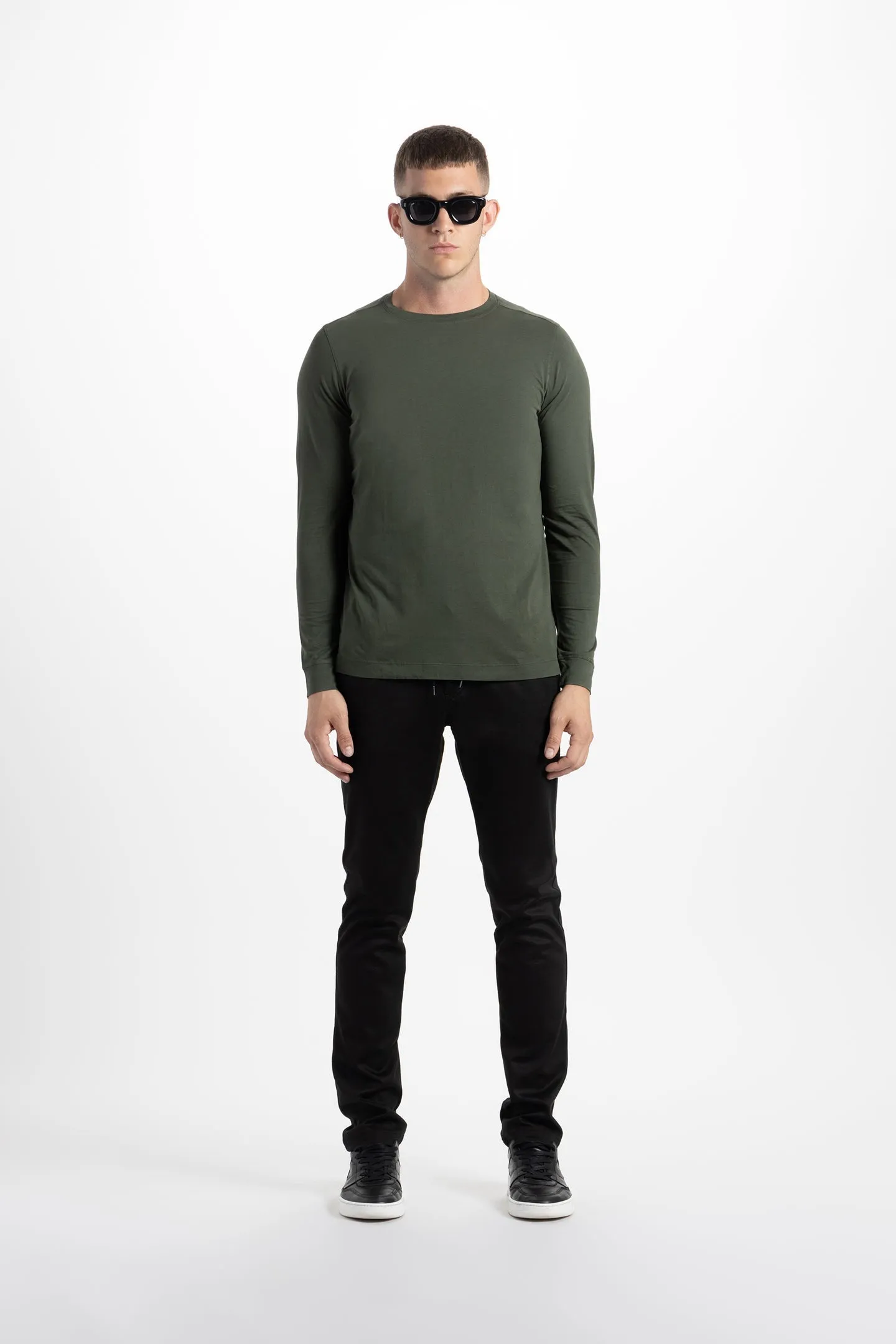 Soft Cloth Long Sleeve Malibu Crew Tee - Deep Depths