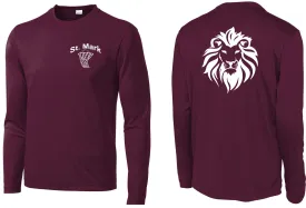 St. Mark Maroon Long Sleeve Tee