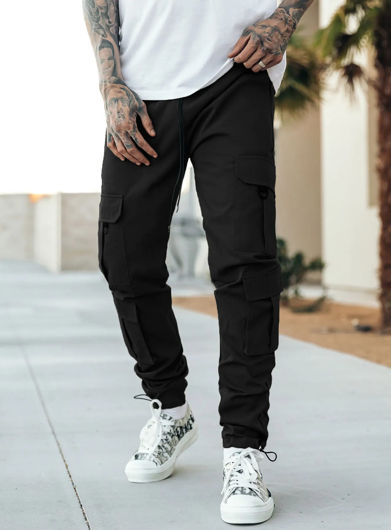 Utility Cargo Pants V10 in Black