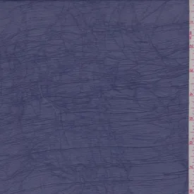 Violet Blue Crinkle Chiffon Fabric