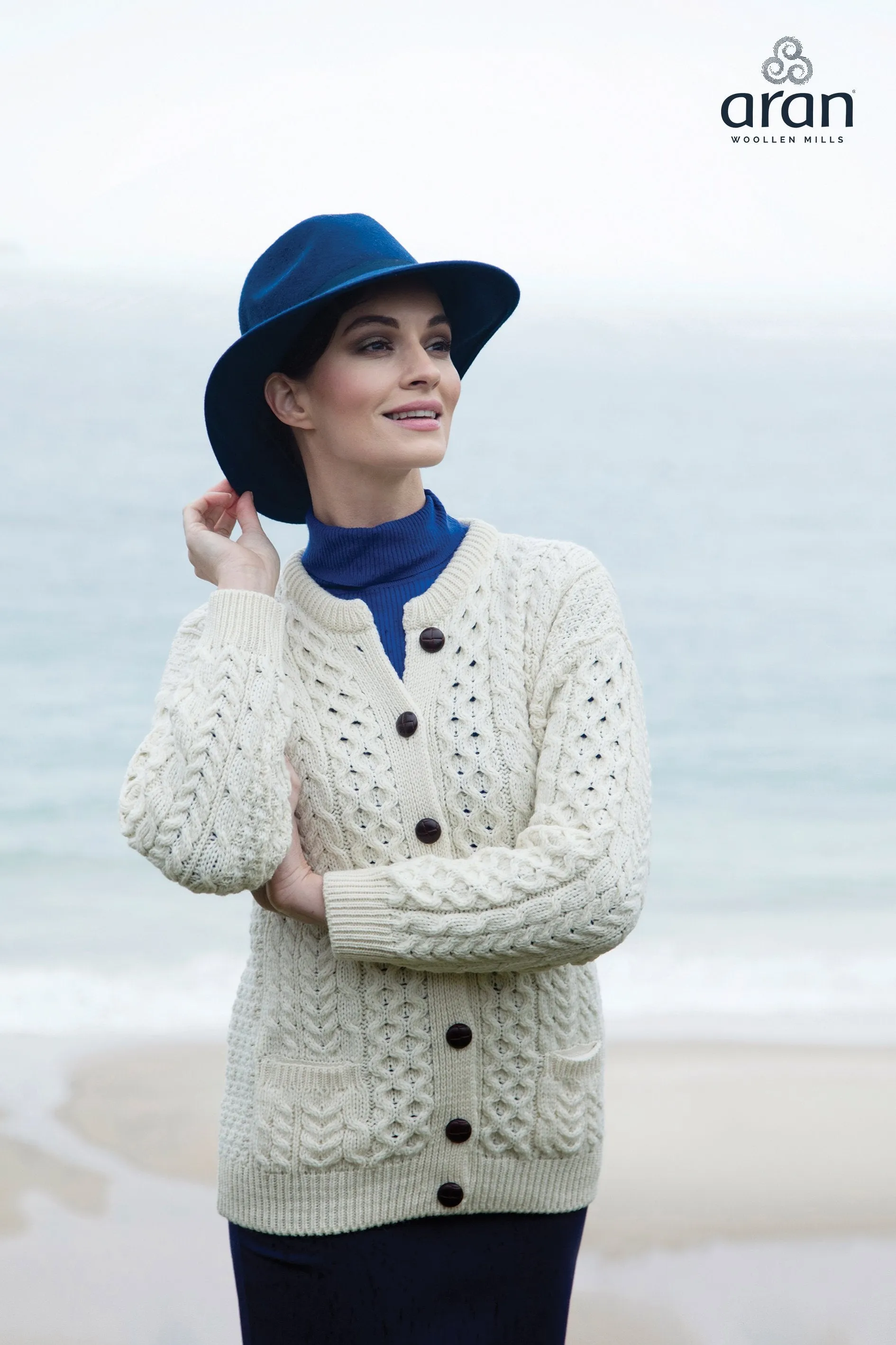 Womens Lumber Cardigan in Cream